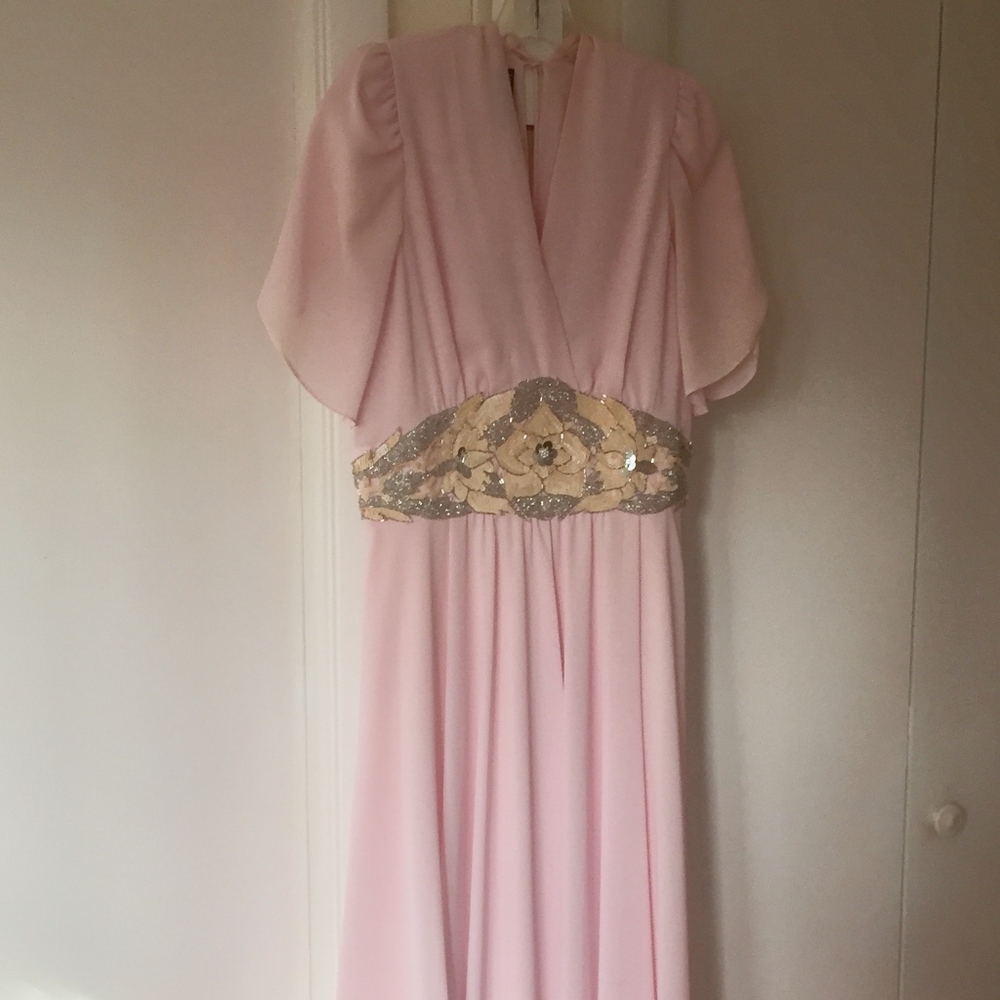 Pink chiffon dress
